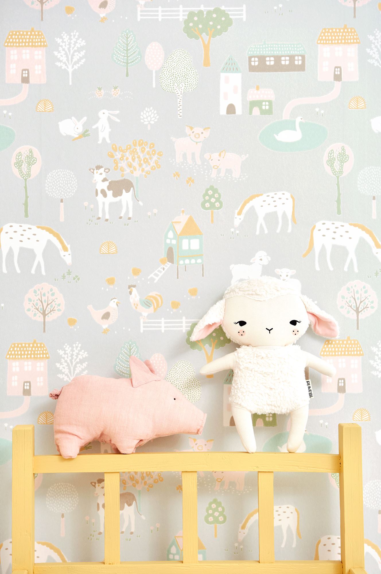 My Farm Wallpaper By Majvillan - Grey Nursery Wallpaper Uk - HD Wallpaper 