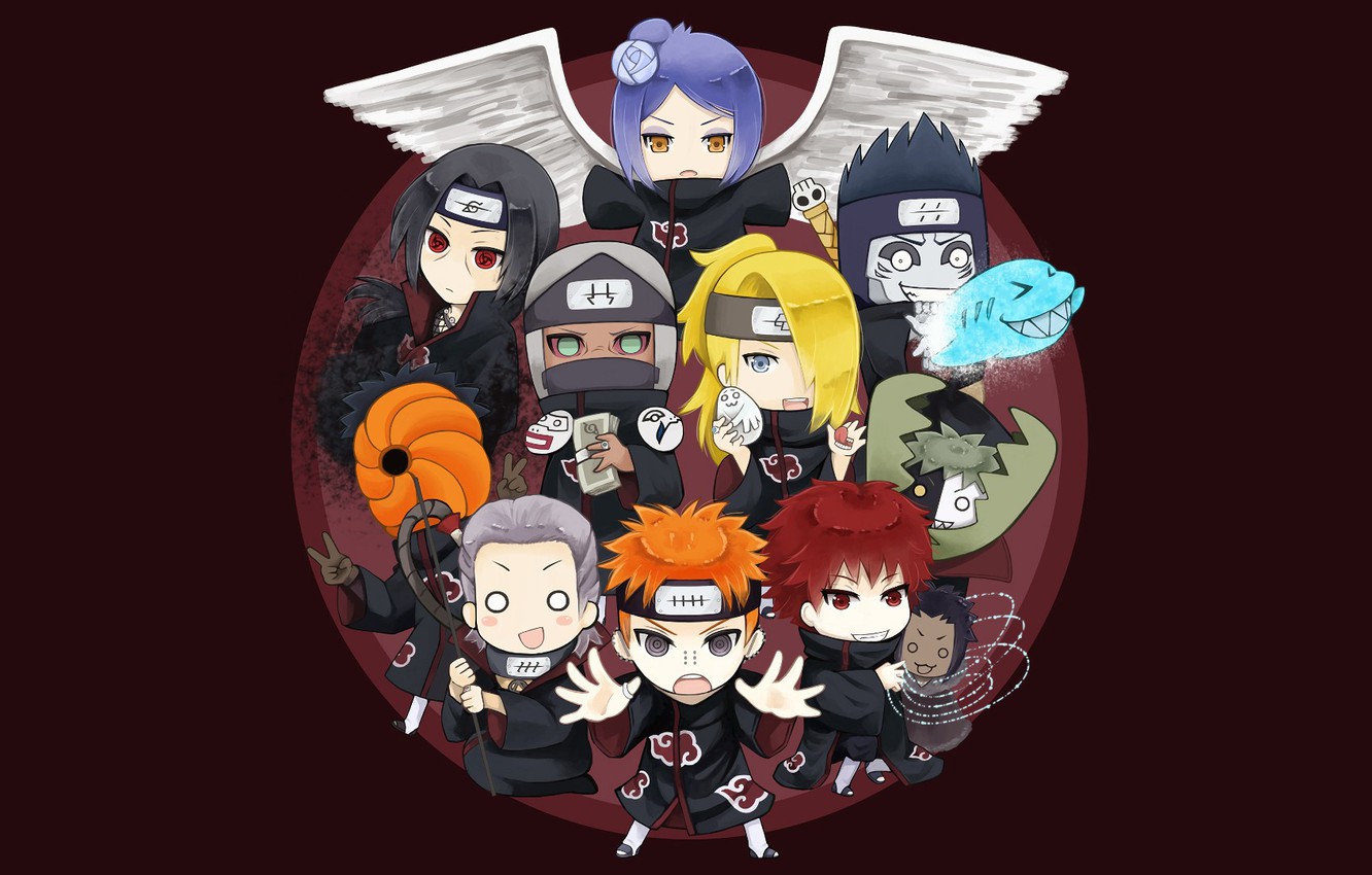 Photo Wallpaper Naruto, Anime, Angel, Itachi, Shark, - Naruto Shippuden Akatsuki Kawaii - HD Wallpaper 