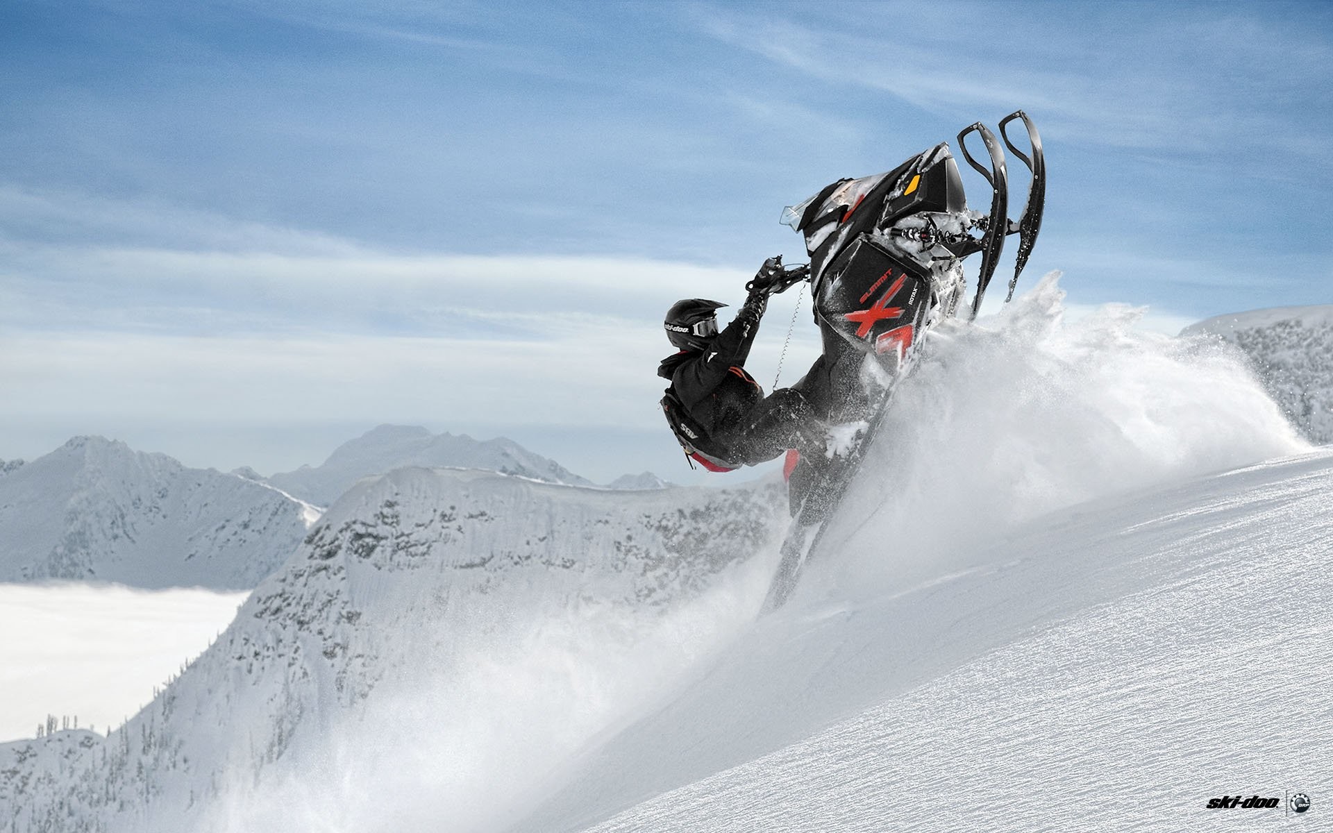 1920x1200, Ski Doo Snowmobile Sled Ski Doo Winter Snow - Snowmobile Background Ski Doo - HD Wallpaper 
