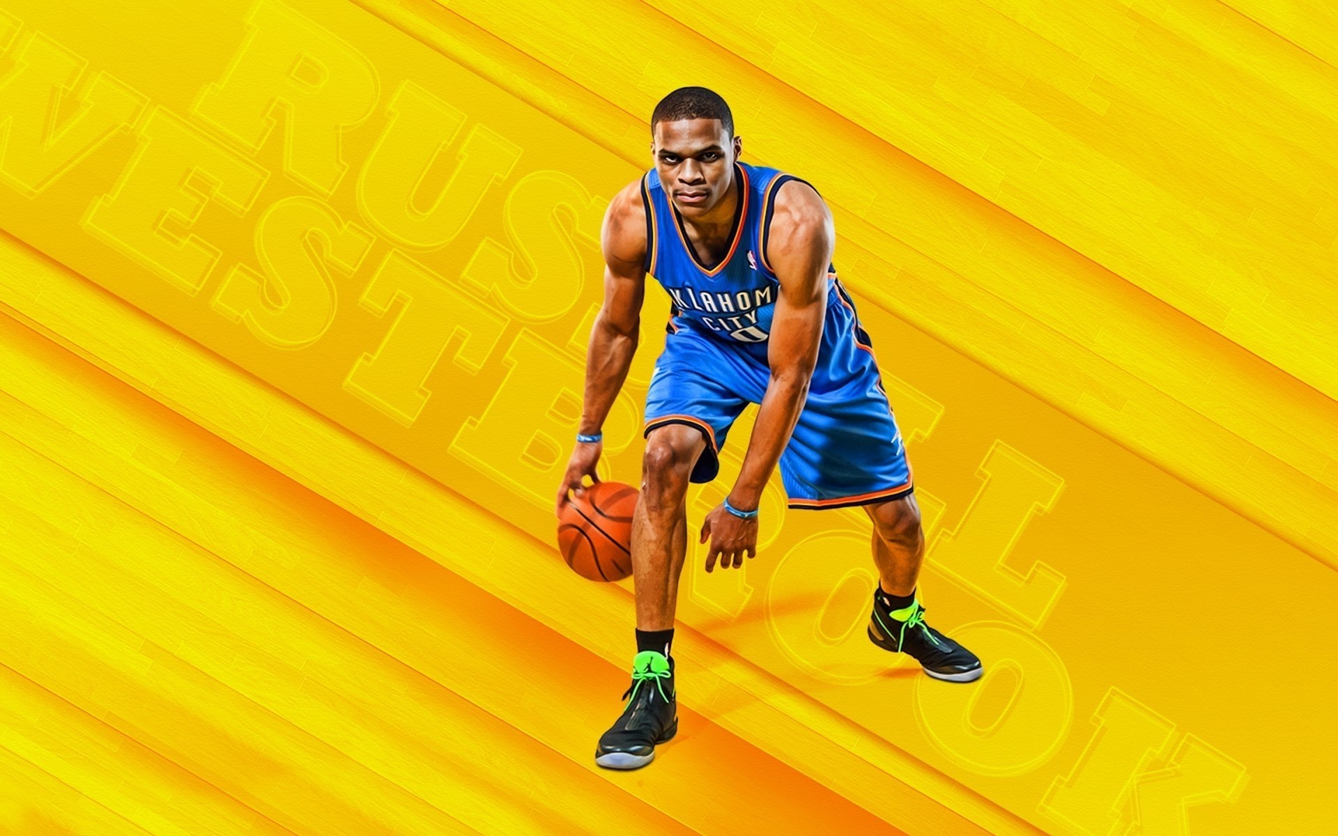 Athletes Competition Man Basketball Player Westbrook - Оклахома Сити Тандер Расселл Уэстбрук - HD Wallpaper 