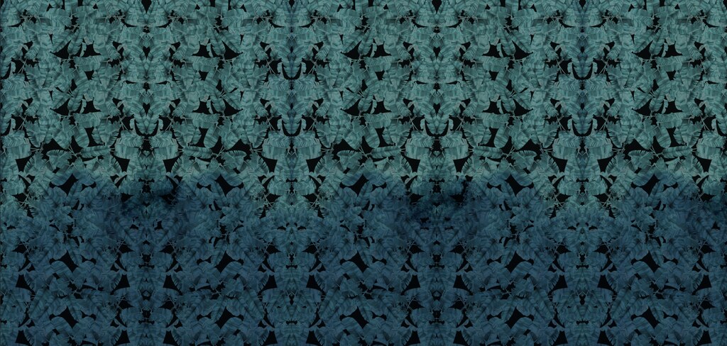 Wallpaper - Jungle Noir - Blue - Wallpaper - HD Wallpaper 