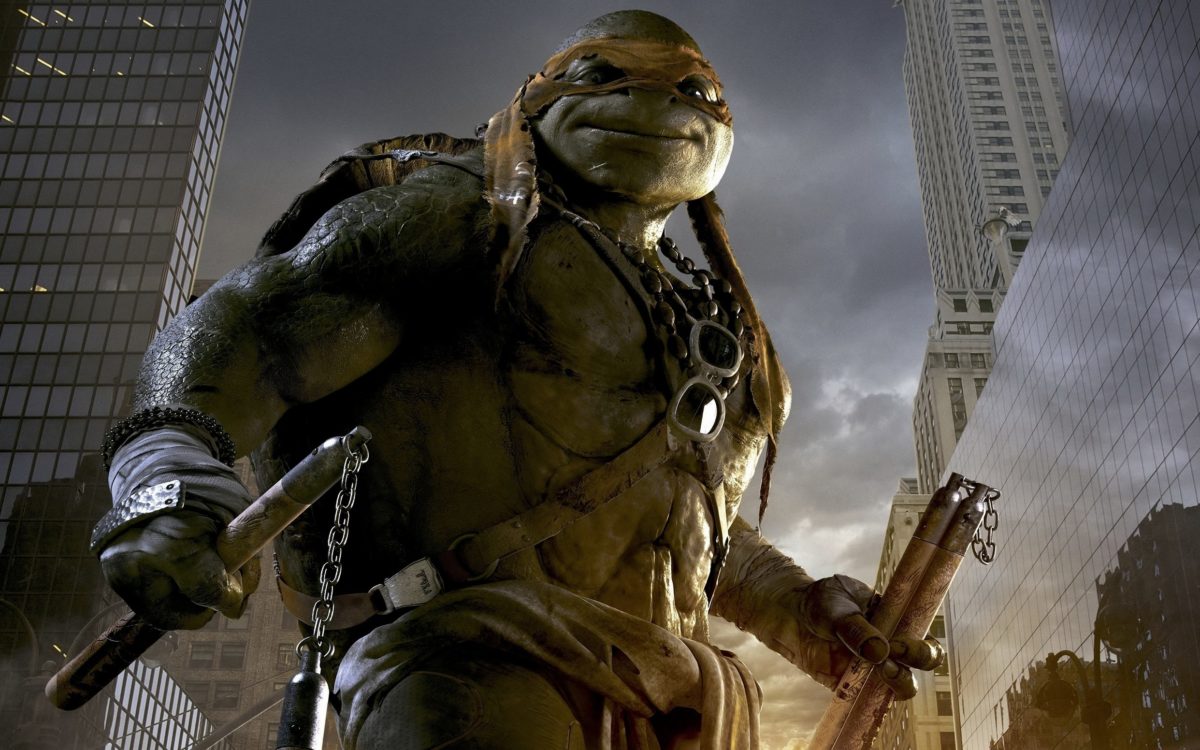 Ninja Turtle With Sun Glases Live Sad Anime Wallpaper - Ninja Turtle Movie Mikey - HD Wallpaper 