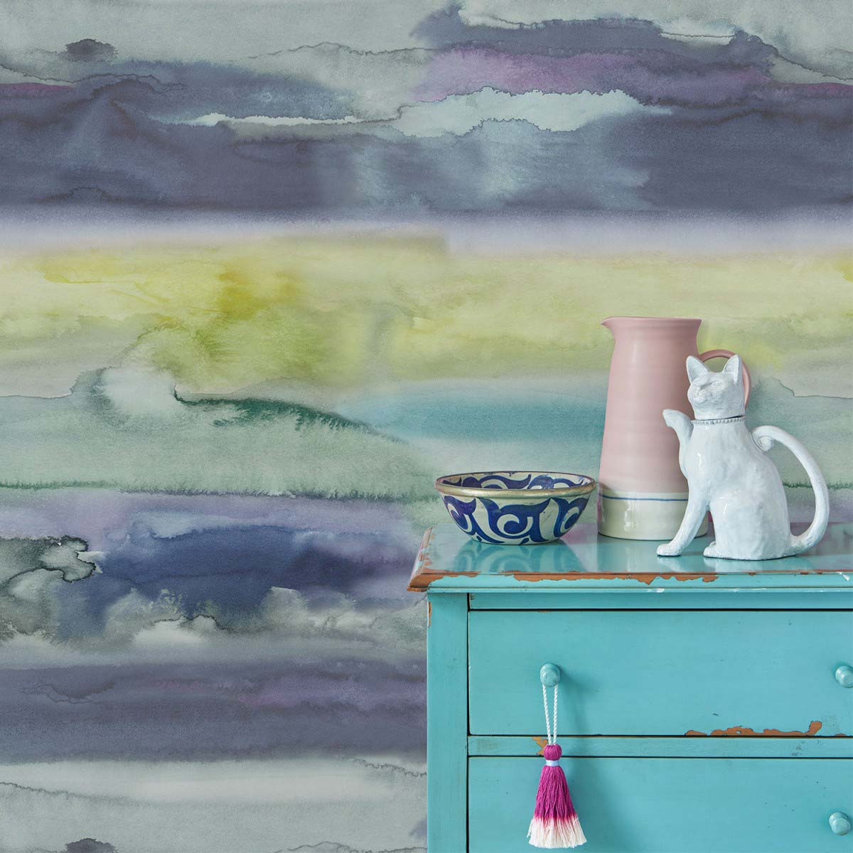 Bluebellgray Morar Extra Wide Wallpaper At Homecolours - Bluebellgray Wallpapers In Room - HD Wallpaper 