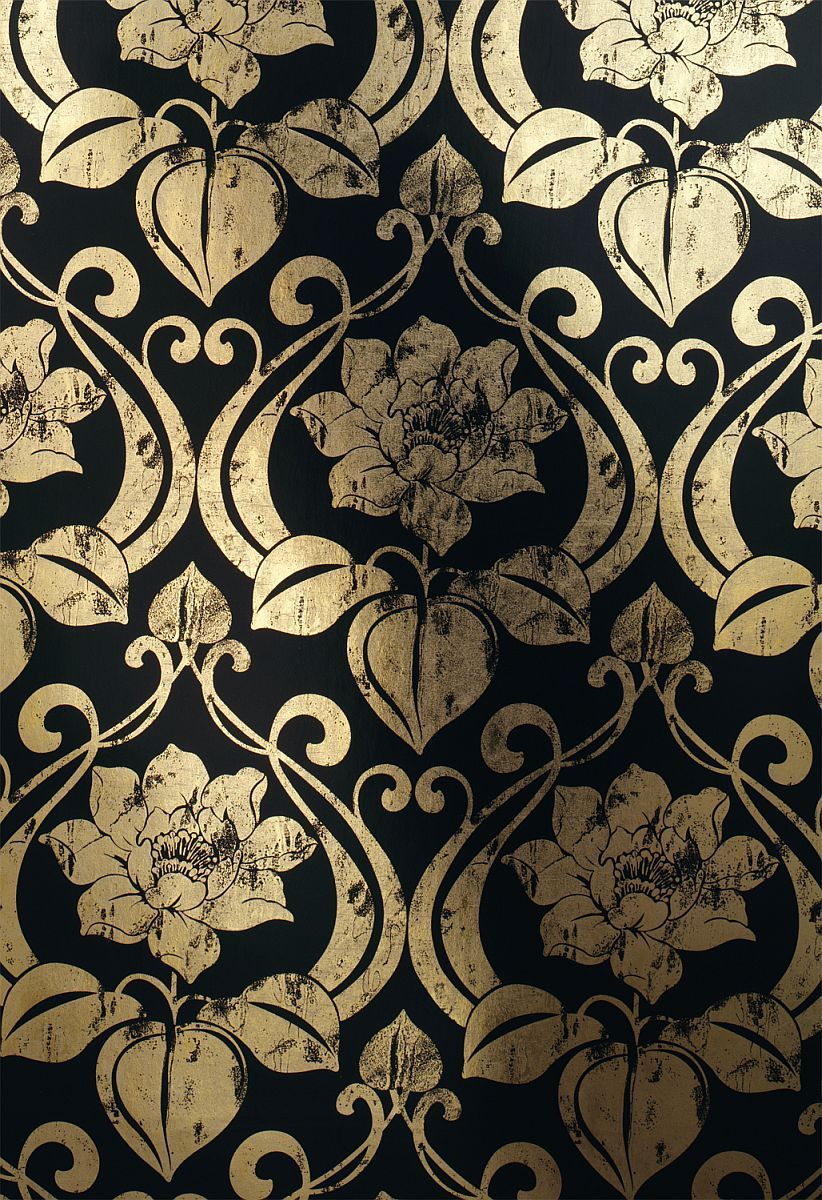 Art Nouveau Black And Gold - HD Wallpaper 