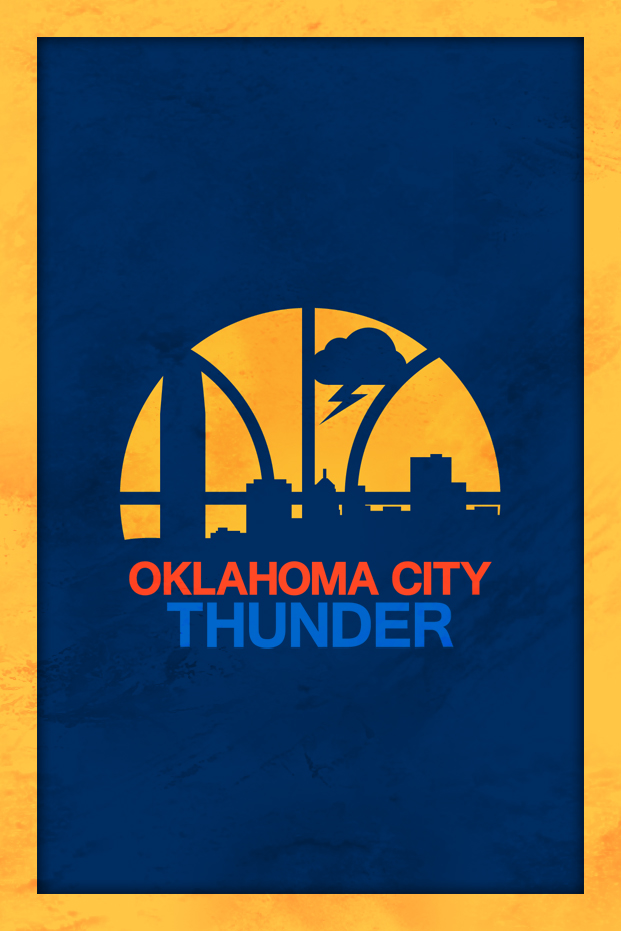 Oklahoma City Thunder Retro Logo - HD Wallpaper 