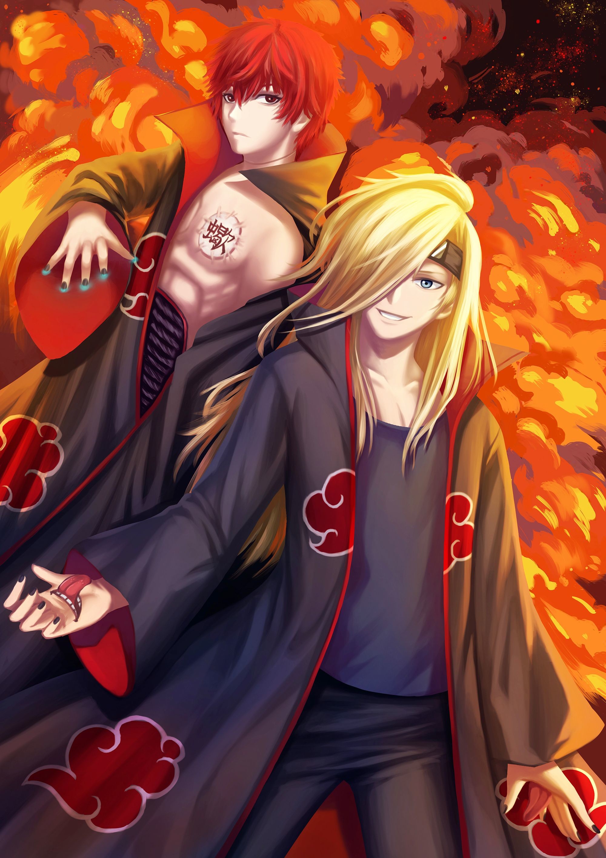 Deidara Sasori - HD Wallpaper 