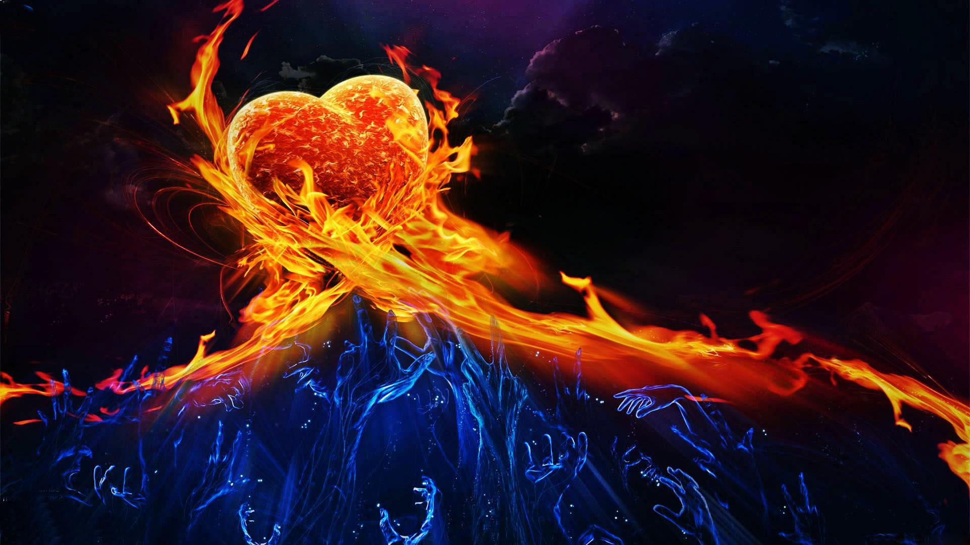 Fire And Ice Background - HD Wallpaper 