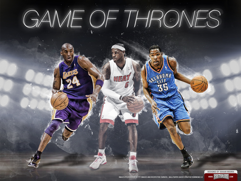 1024thrones - Lebron James Kevin Durant Kobe Bryant - HD Wallpaper 