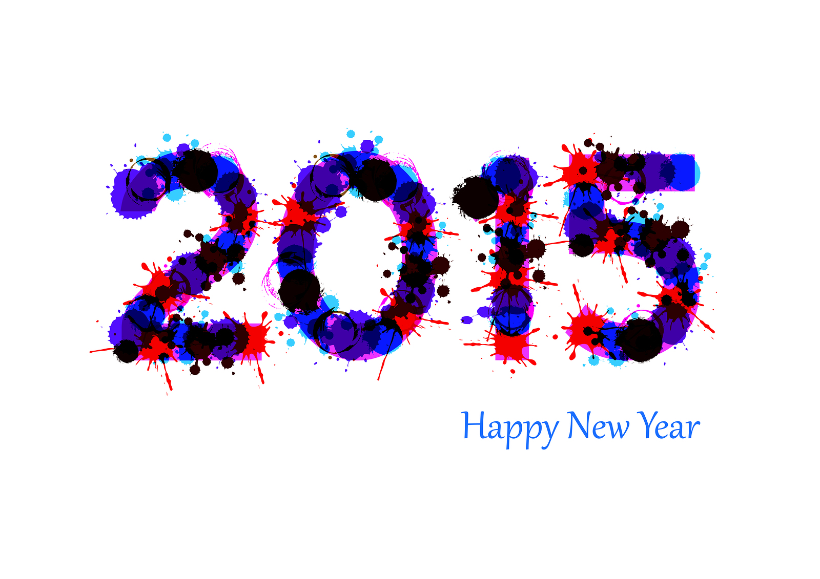 Happy New Year Wallpaper 2015 Computer - Graphic Design - HD Wallpaper 