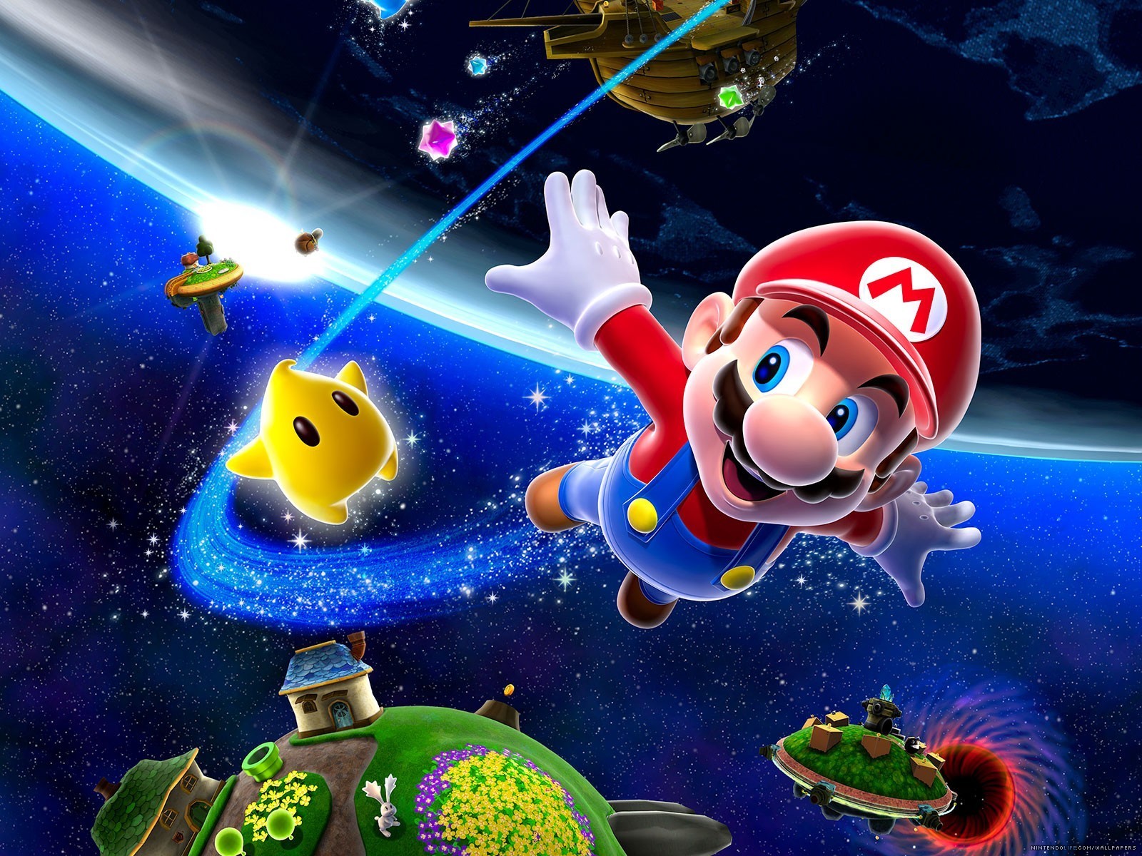 Super Mario Galaxy Wallpaper - Mario Bros Fondo De Pantalla - HD Wallpaper 