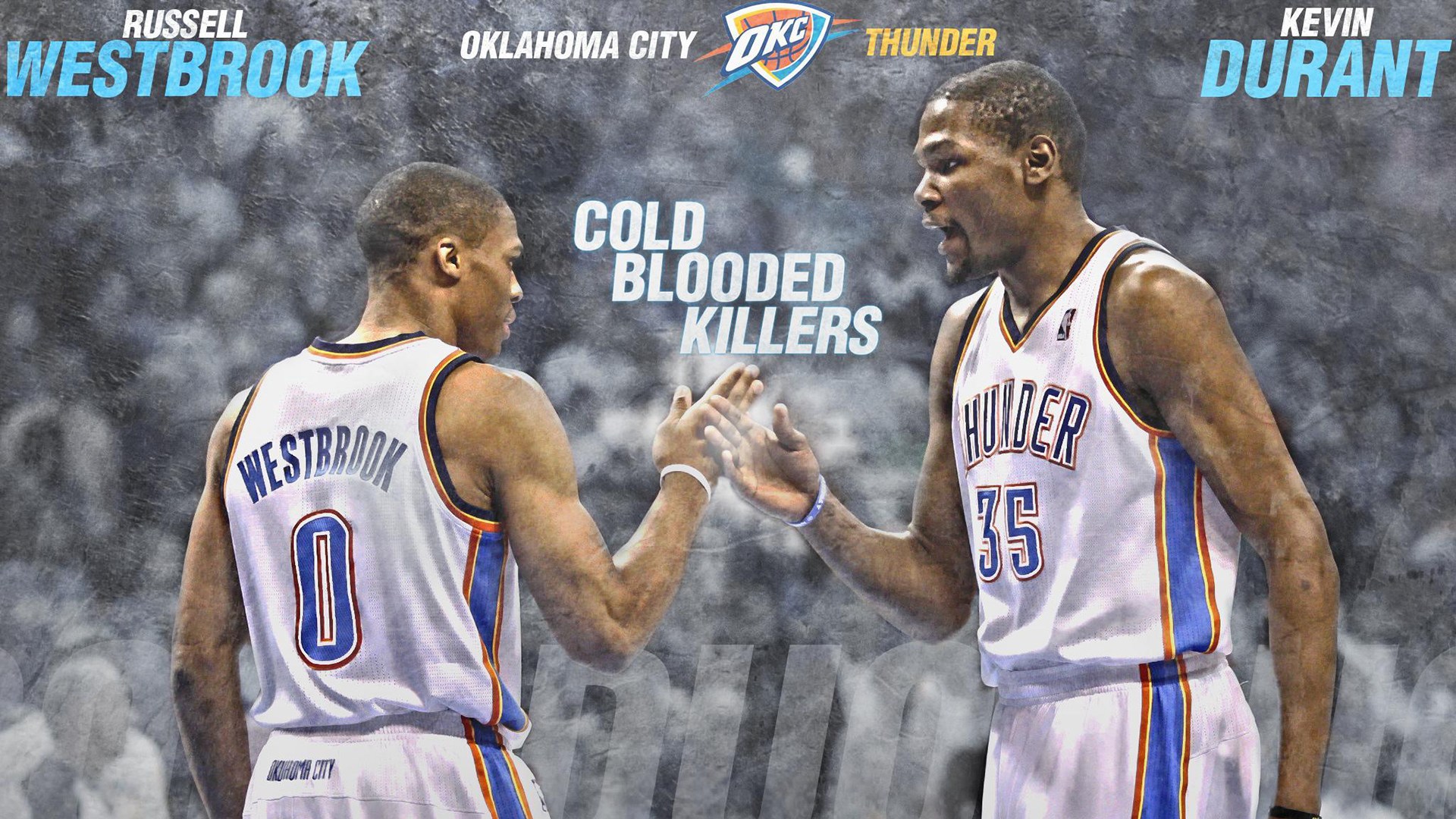Nba Kevin Durant And Russell Westbrook - HD Wallpaper 