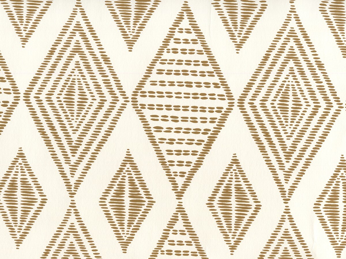 Quadrille Wallpaper Safari Embroidery Caramel On Almost - Safari Wallpaper Gold And Green - HD Wallpaper 