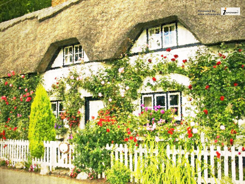 English Cottage Garden - HD Wallpaper 