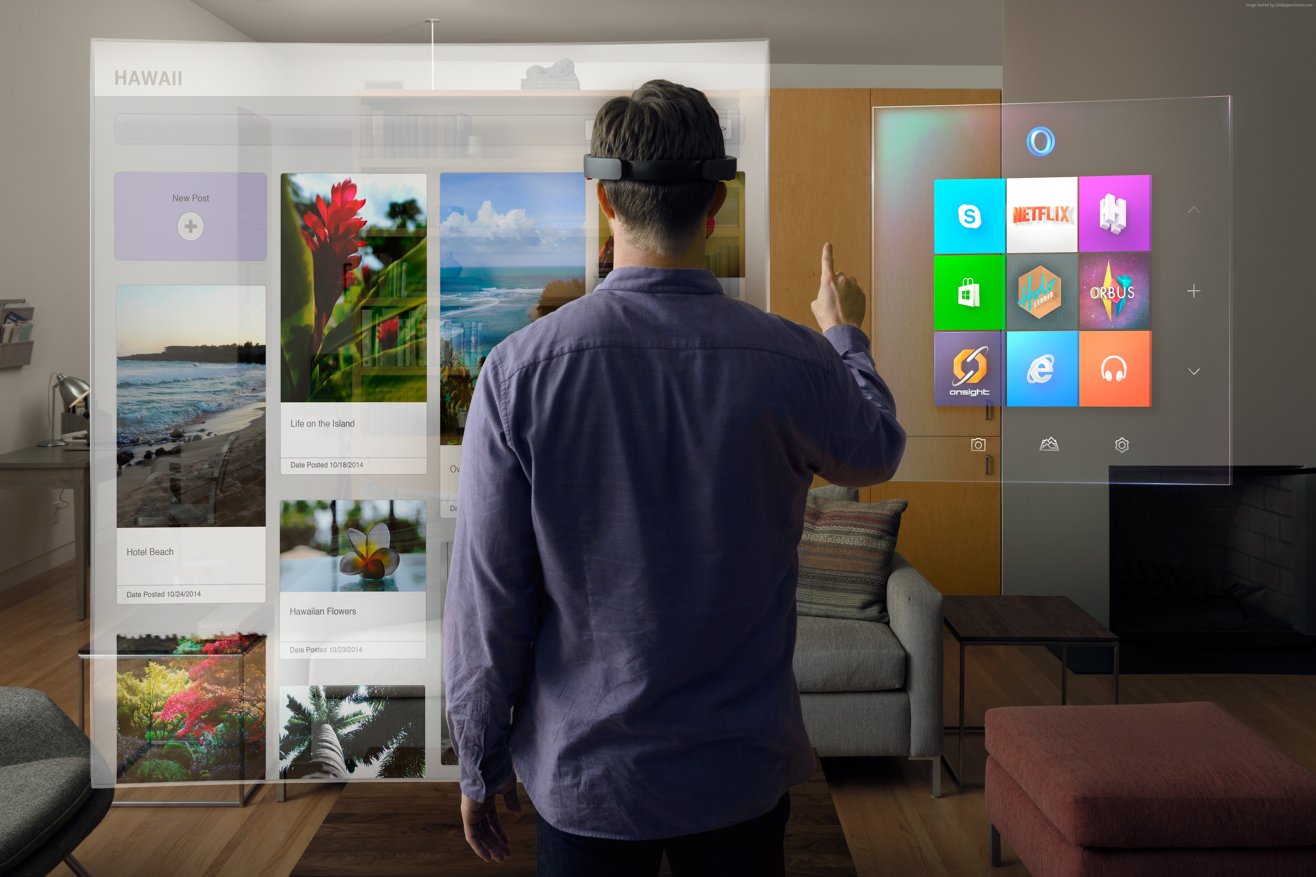 Microsoft's Hololens - HD Wallpaper 