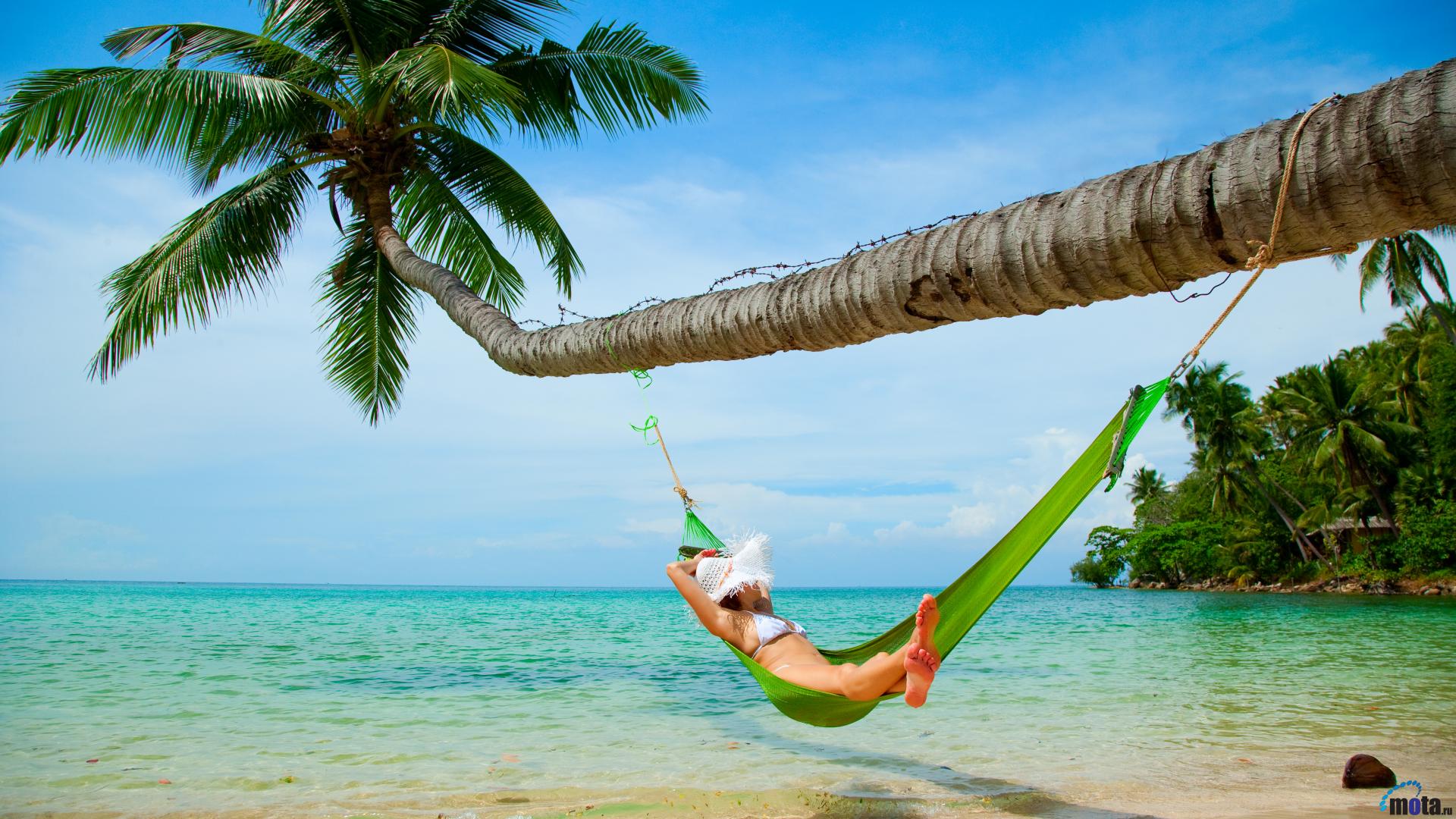 Free Tropical Wallpaper - Costa Rica Beach Hammock - HD Wallpaper 