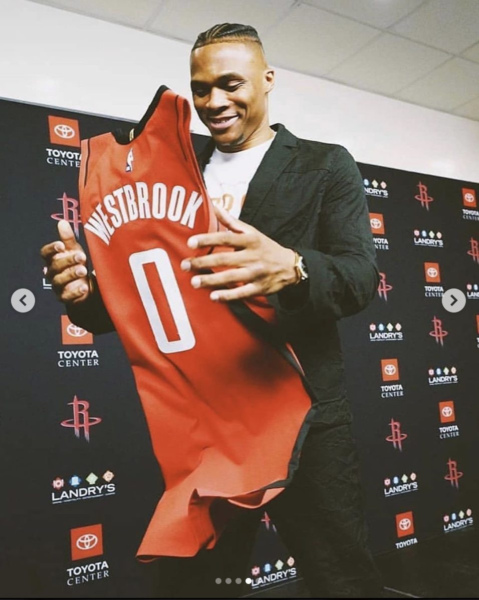 Russell Westbrook Rockets Press Conference - HD Wallpaper 