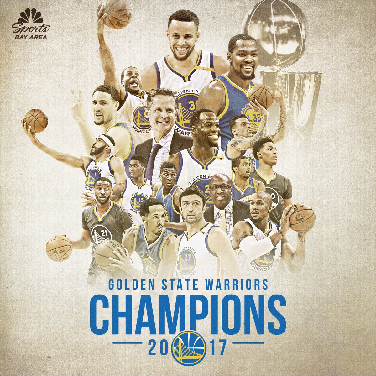 Golden State Warriors 2017 Champions - HD Wallpaper 