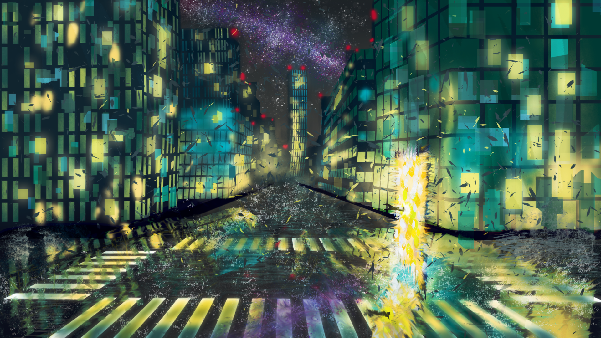 Sci-fi, World Destruction, Virtual City - Cityscape - HD Wallpaper 