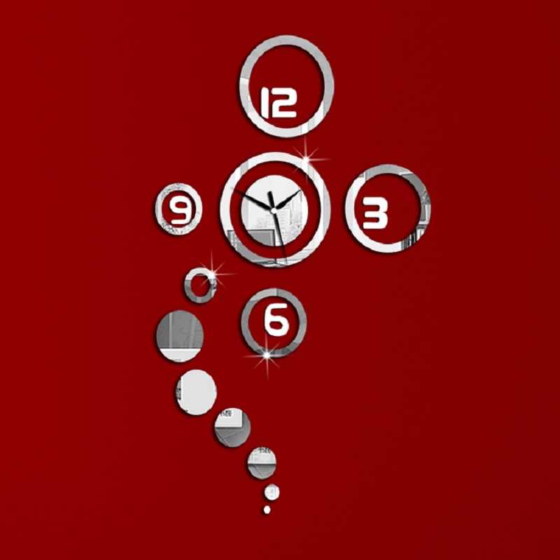 Free Shipping 3d Home Decoration Decor Mirror Wall - Reloj Con Espejo Para Pared - HD Wallpaper 