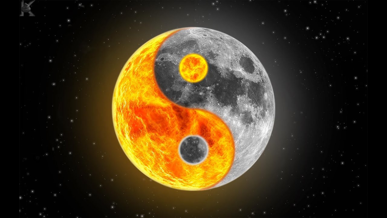 Sun And Moon Contrast - HD Wallpaper 