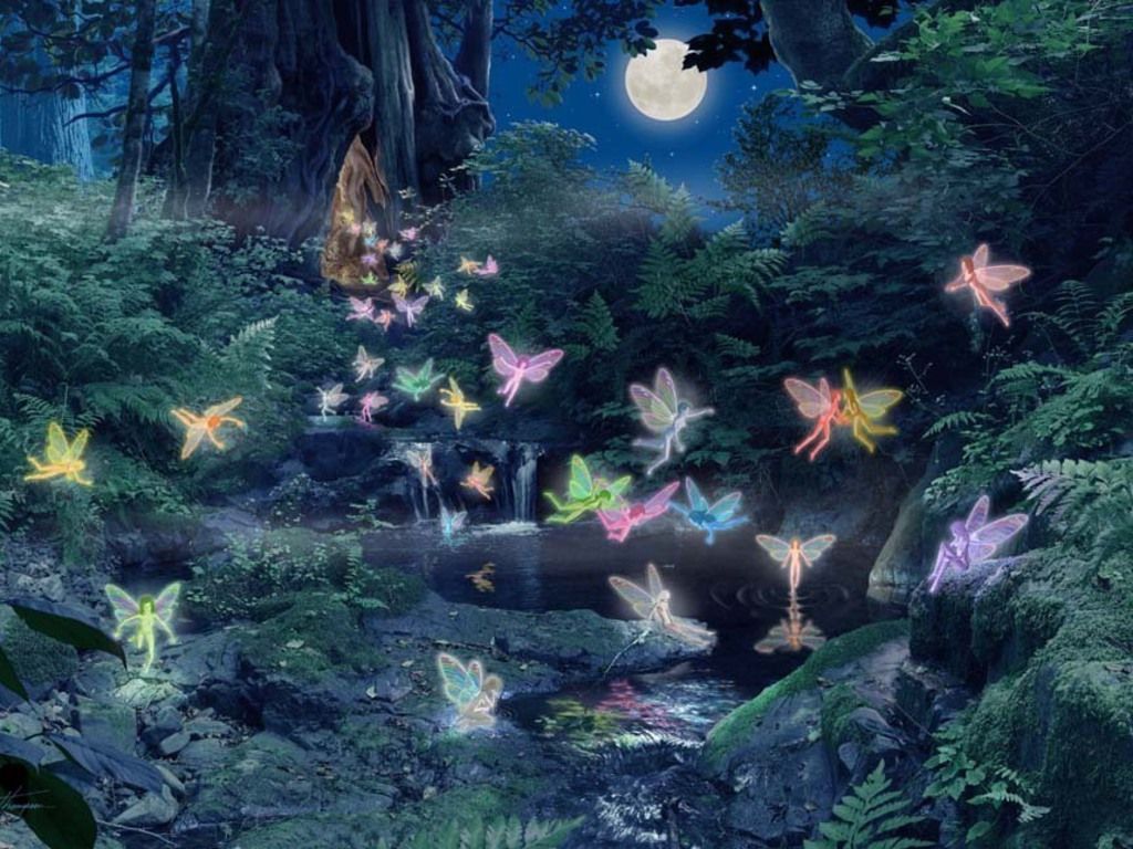 Fairies In A Forest - HD Wallpaper 