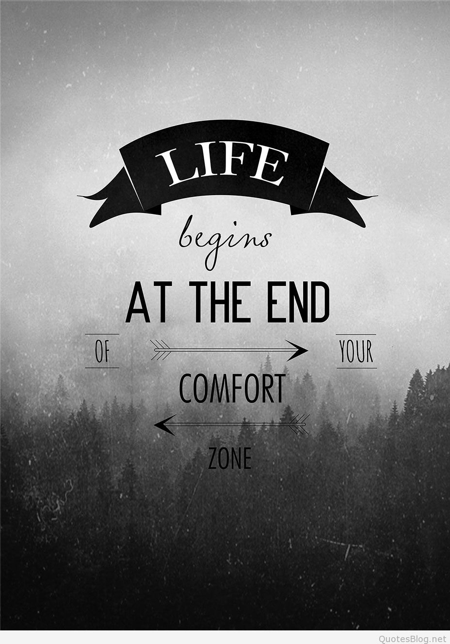 Wd Quote - Life Begins At The End Of Your Comfort Zone Quotes - HD Wallpaper 