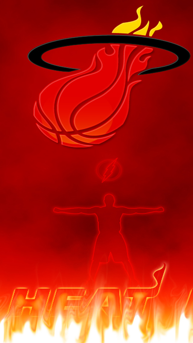 Download Nba Miami Heat Hd Iphone 5 Wallpapers - Miami Heat Hd Background - HD Wallpaper 