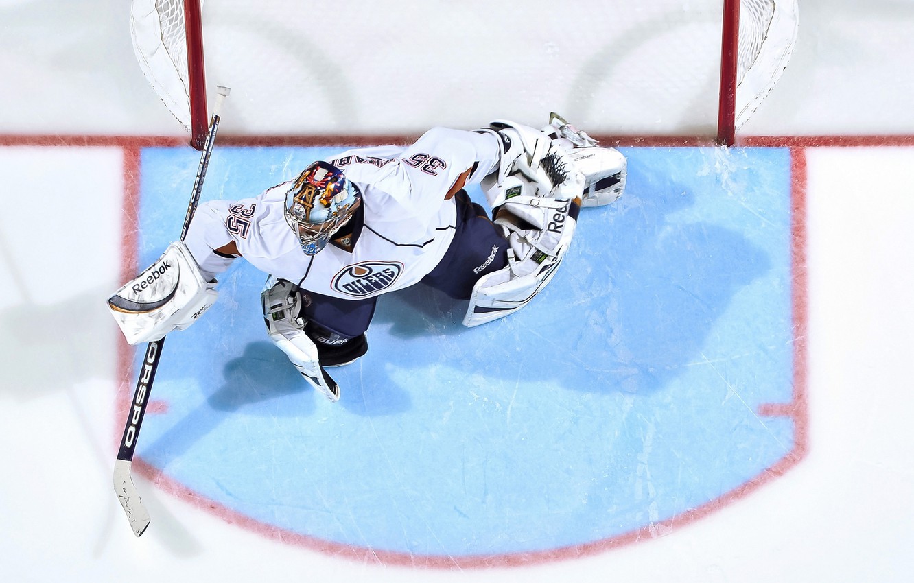 Photo Wallpaper Ice, Sport, The Game, Gate, Hockey, - Edmonton Oilers Goalie - HD Wallpaper 