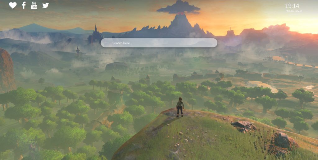 Breath Of The Wild Link Wallpaper - Legend Of Zelda Breath Of The Wild Title Screen - HD Wallpaper 