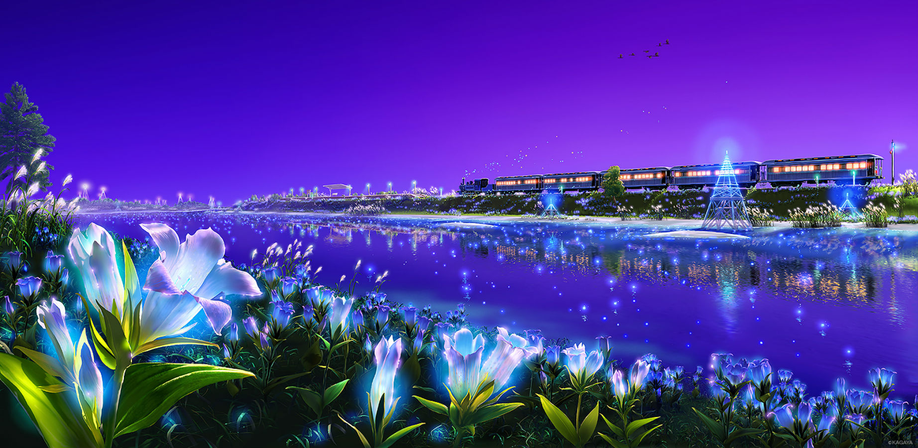 銀河 鉄道 の 夜 景色 1844x900 Wallpaper Teahub Io