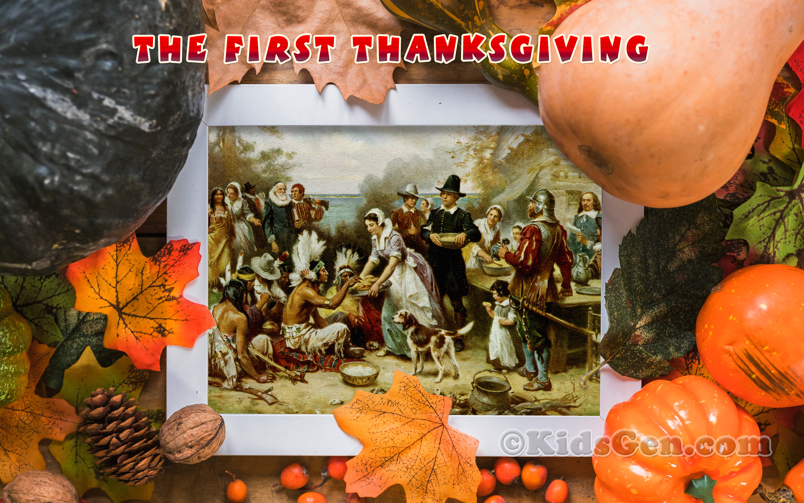 Hd Wallpaper Of The First Thanksgiving - Happy Thanksgiving Native Americans - HD Wallpaper 