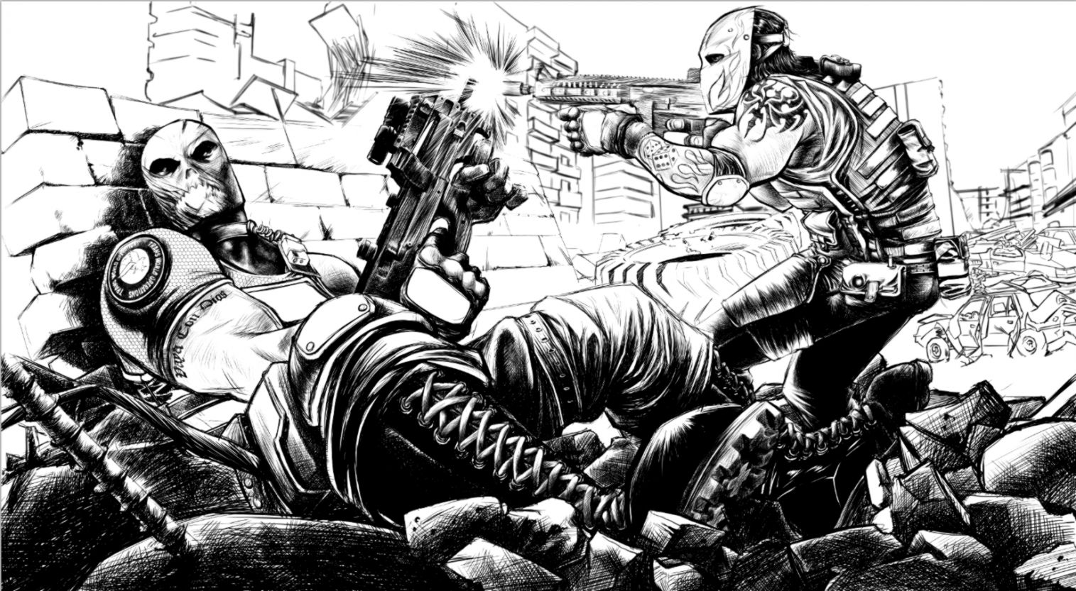 Army Of Two The Devils Cartel Wallpaper And Background - Comic Artist Sean Murphy - HD Wallpaper 