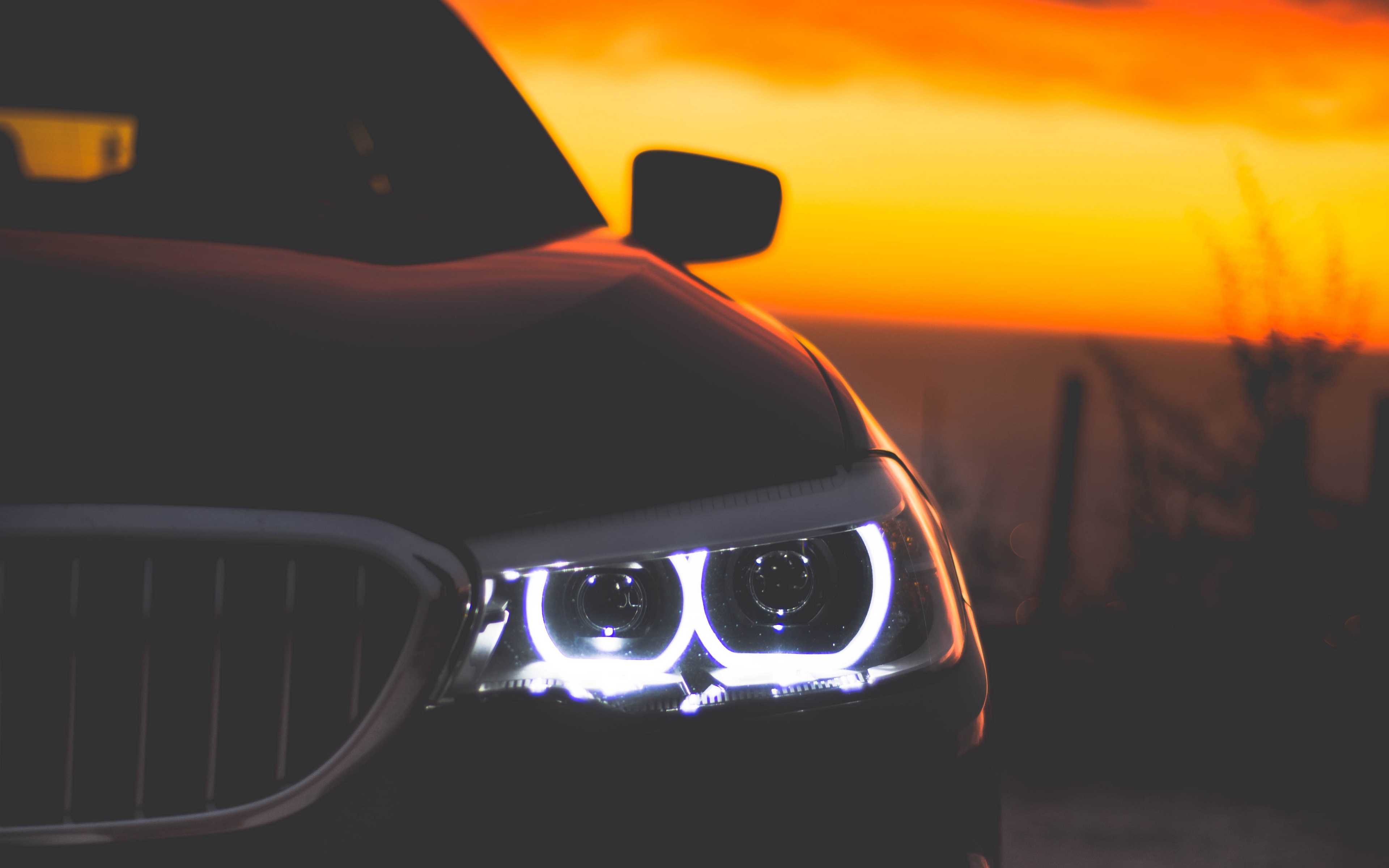Bmw Lights Wallpaper 4k - HD Wallpaper 
