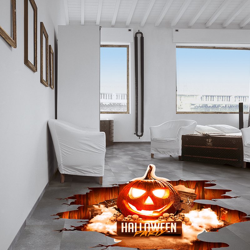 3d Halloween Floor Stickers - HD Wallpaper 