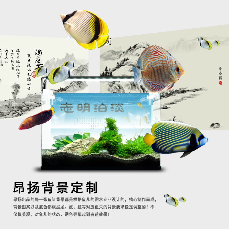 Fish Tank Aquarium 3d Background Paper Custom Hd Custom - Aquarium - HD Wallpaper 
