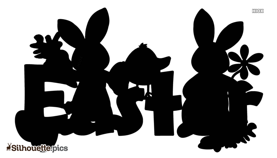 Black Cute Easter Wallpaper Silhouette Image - Illustration - HD Wallpaper 