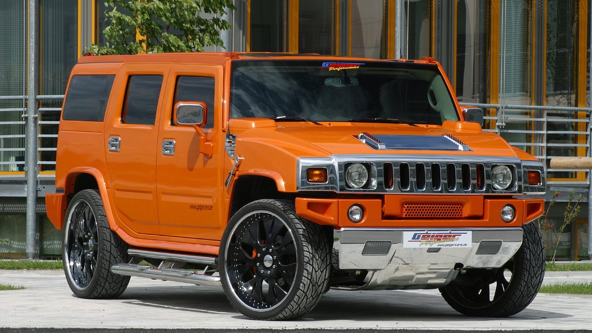 Awesome Hummer Free Wallpaper Id - Hummer H2 Orange - HD Wallpaper 