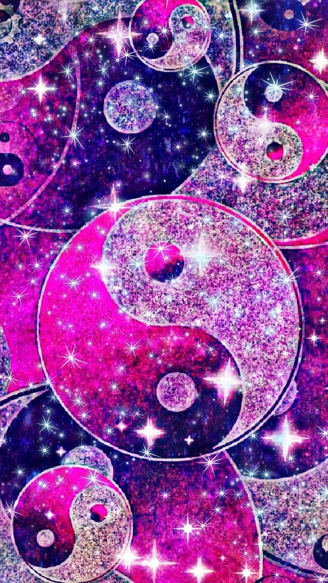 Yang Yin Glitter - HD Wallpaper 