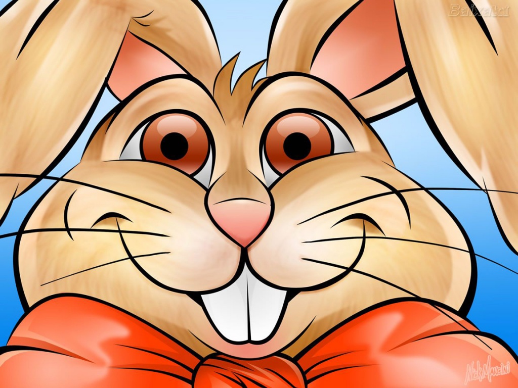 Cute & Funny Easter Bunny - Easter Food Fb Covers - HD Wallpaper 