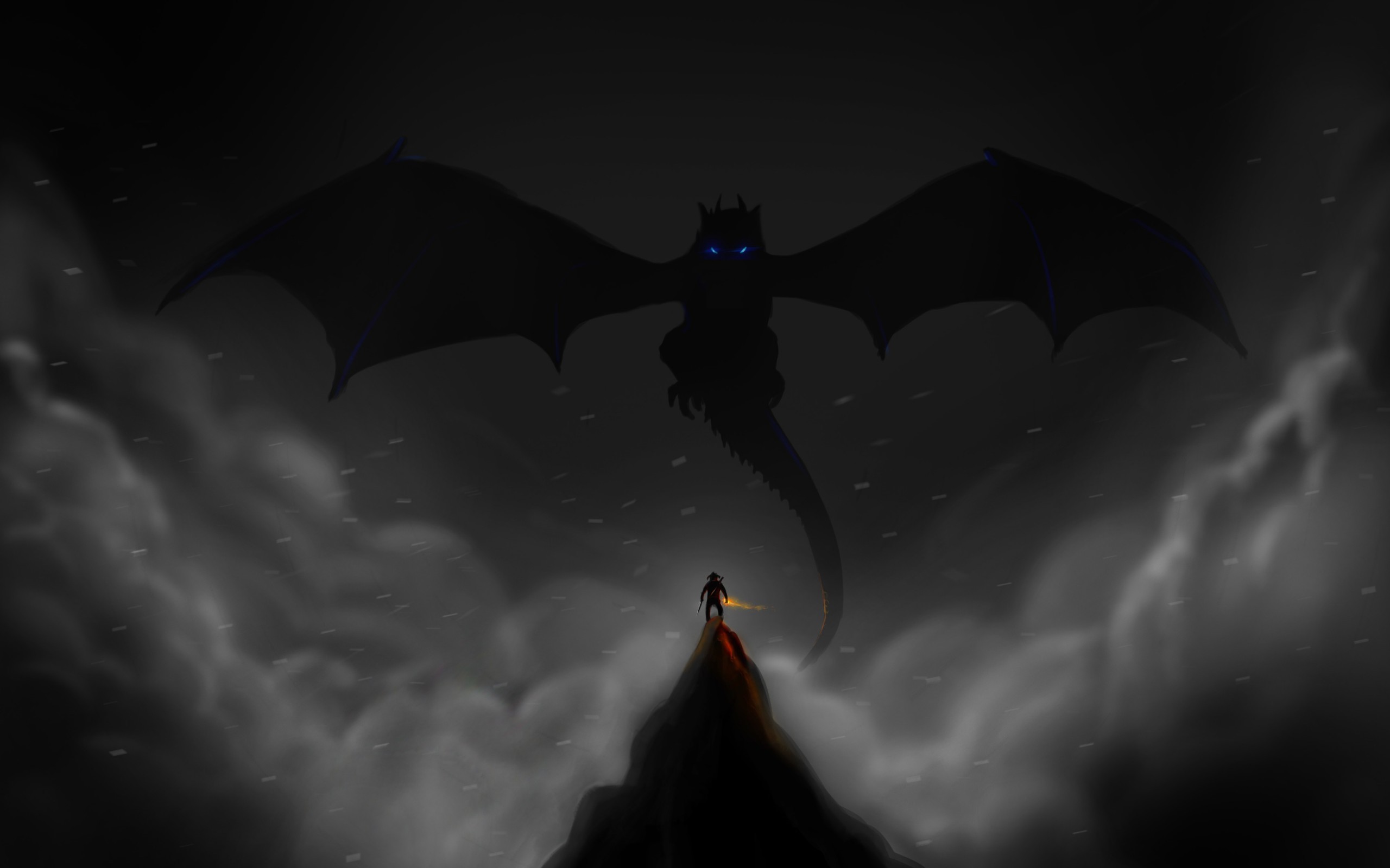 Skyrim Fan Art Dragon - HD Wallpaper 