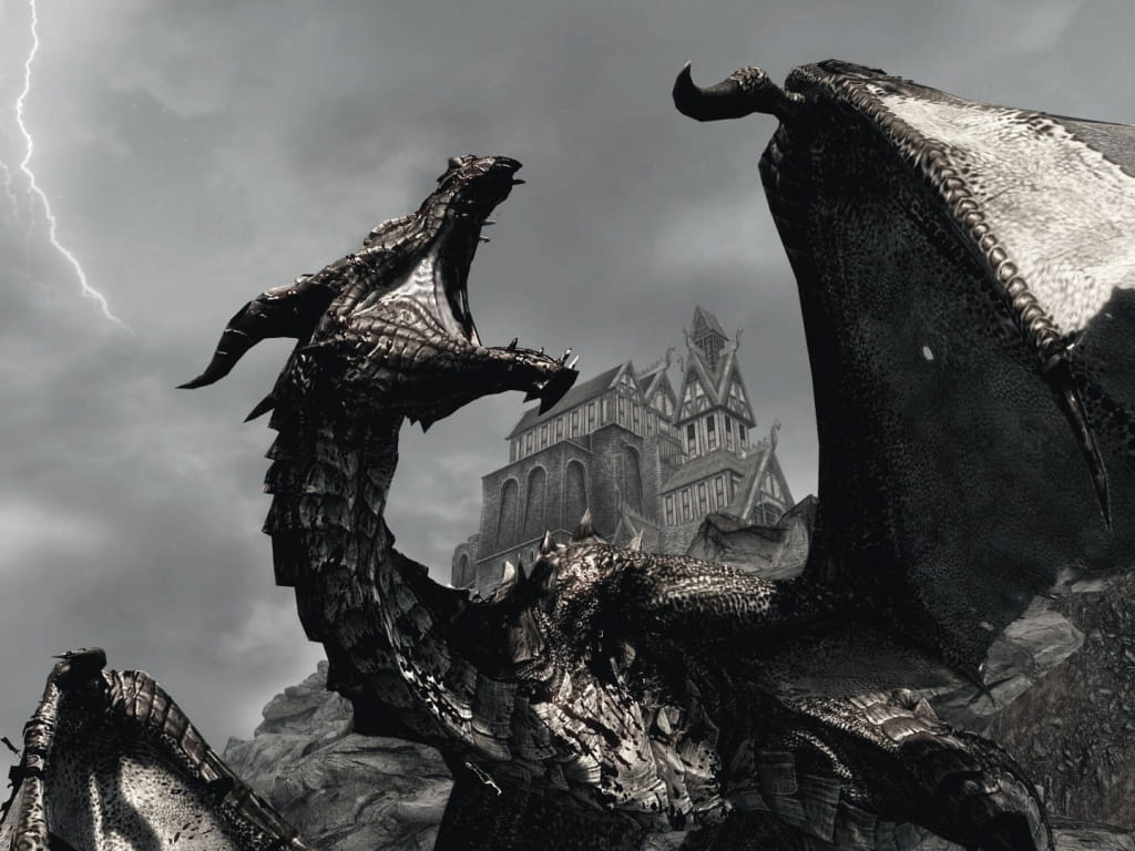 Skyrim Location Legendary Dragon - HD Wallpaper 