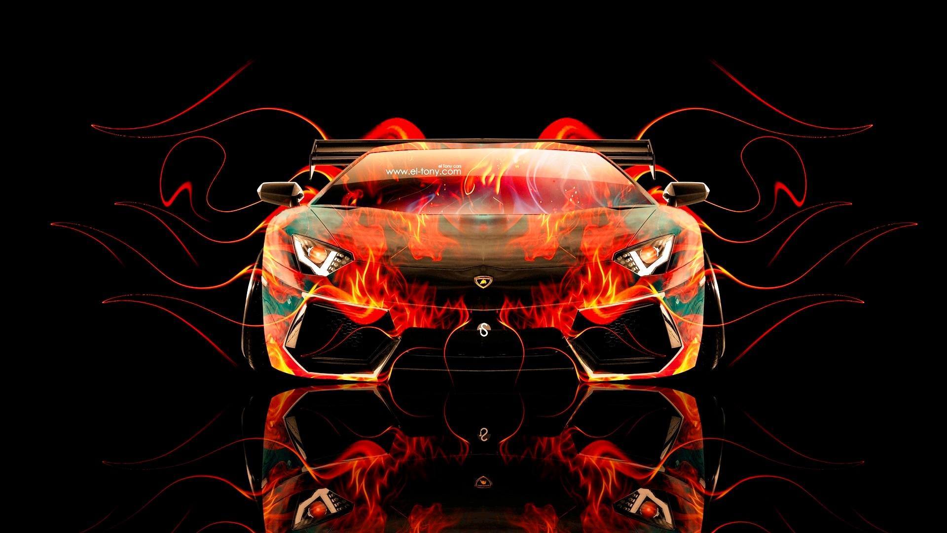 Design Talent Showcase - Fire And Ice Lamborghini - HD Wallpaper 