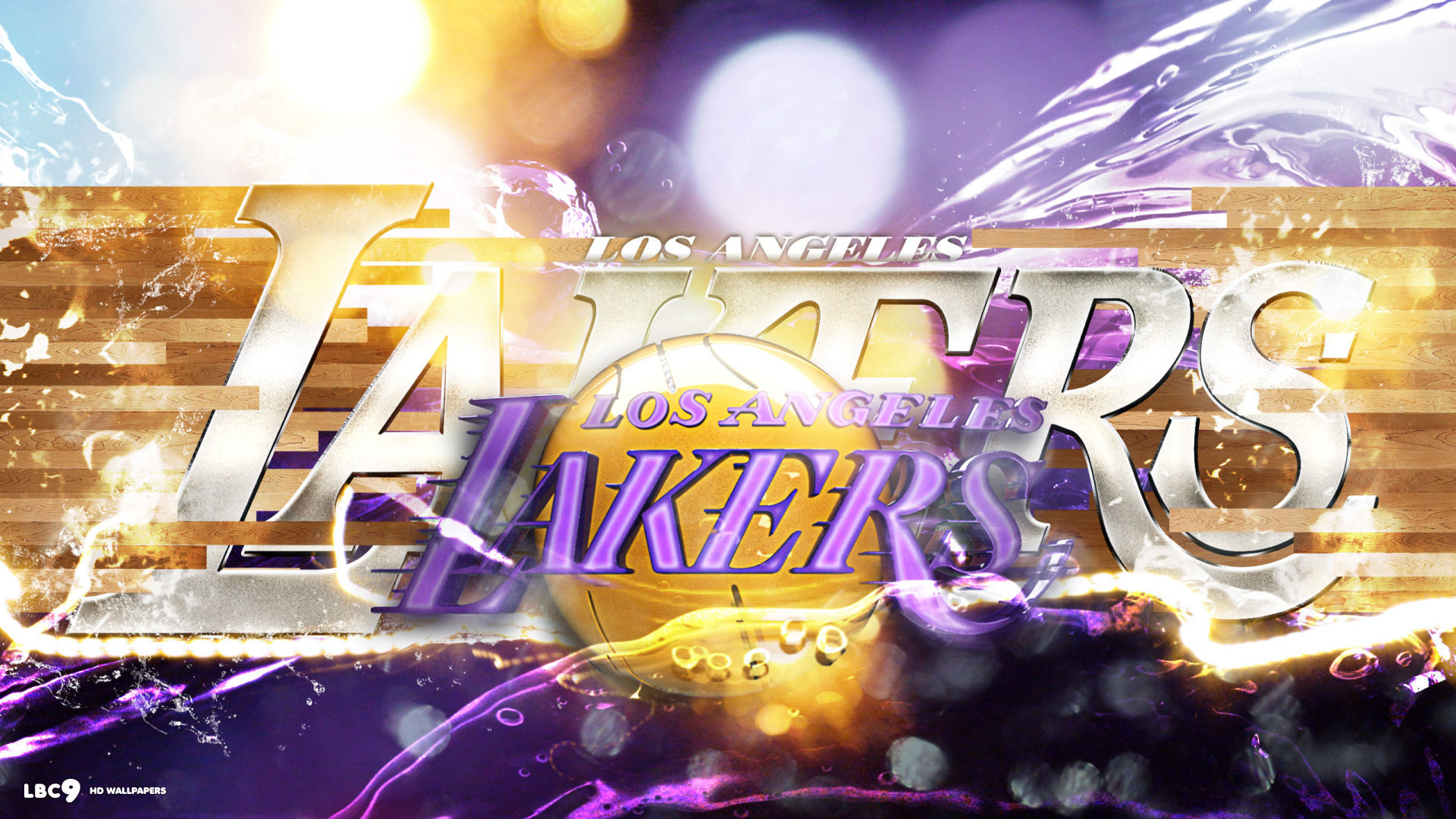 Logo Backgrounds La Lakers - HD Wallpaper 