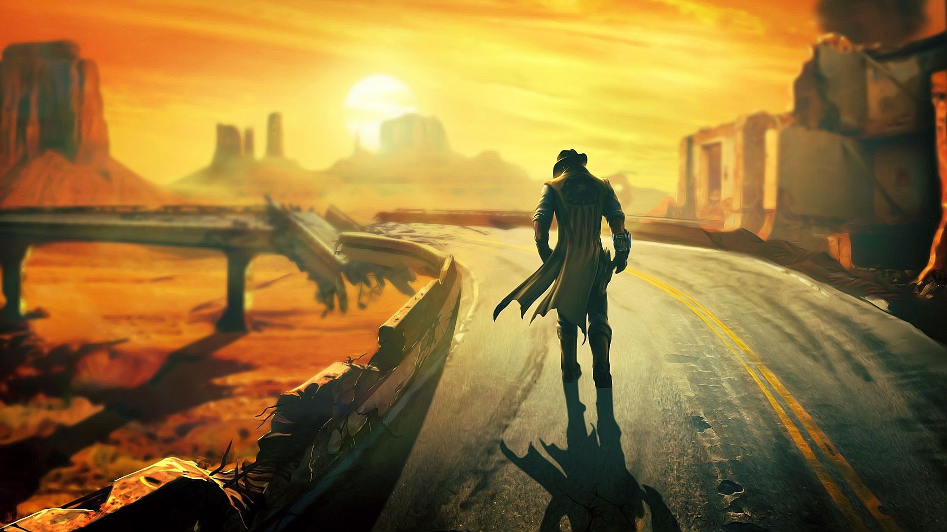Free Fullmetal Alchemist Brotherhood Background Hd - Fallout New Vegas Lonesome Road - HD Wallpaper 