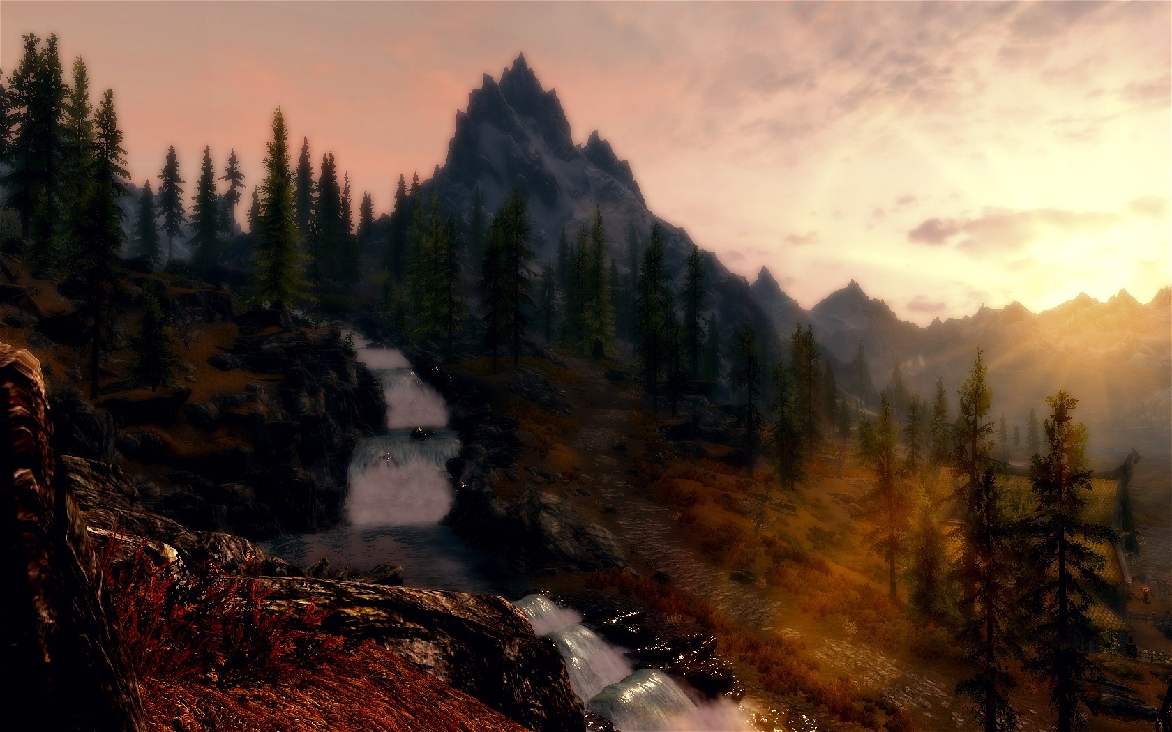 Skyrim Scenery Wallpaper Hd - HD Wallpaper 