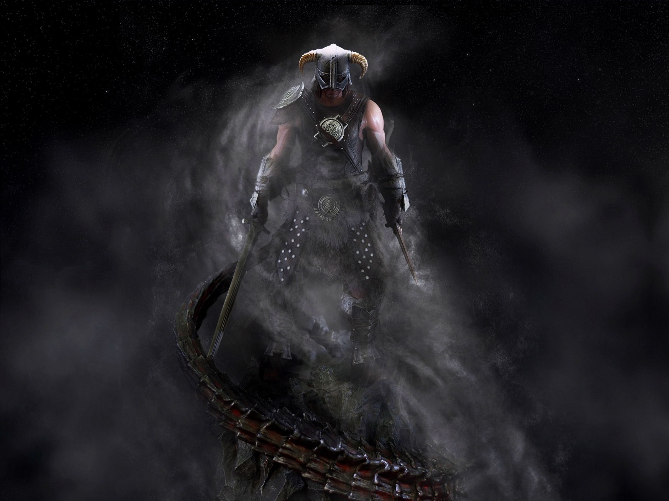 The Elder Scrolls V Skyrim Dragonborn Statue Wallpaper - Skyrim How To Make Dragonborn From Trailer - HD Wallpaper 