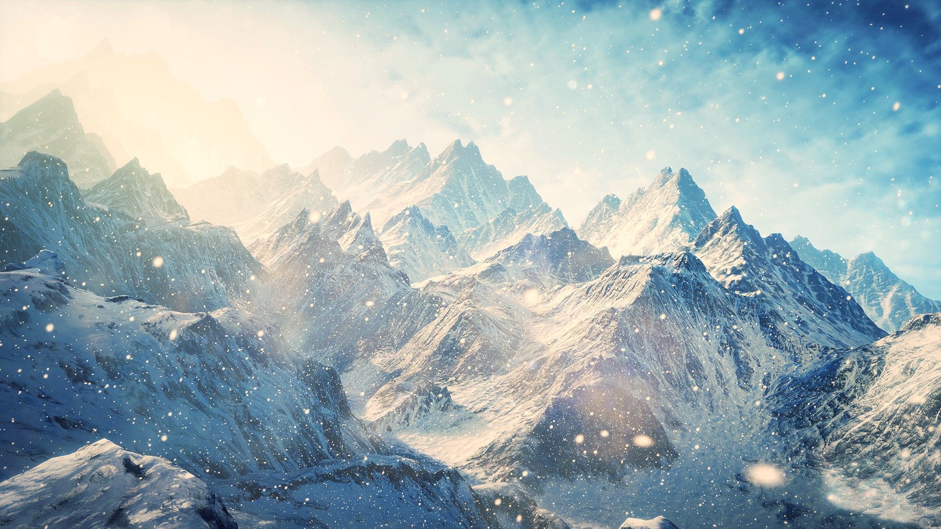 Snowy Mountain Backgrounds - HD Wallpaper 