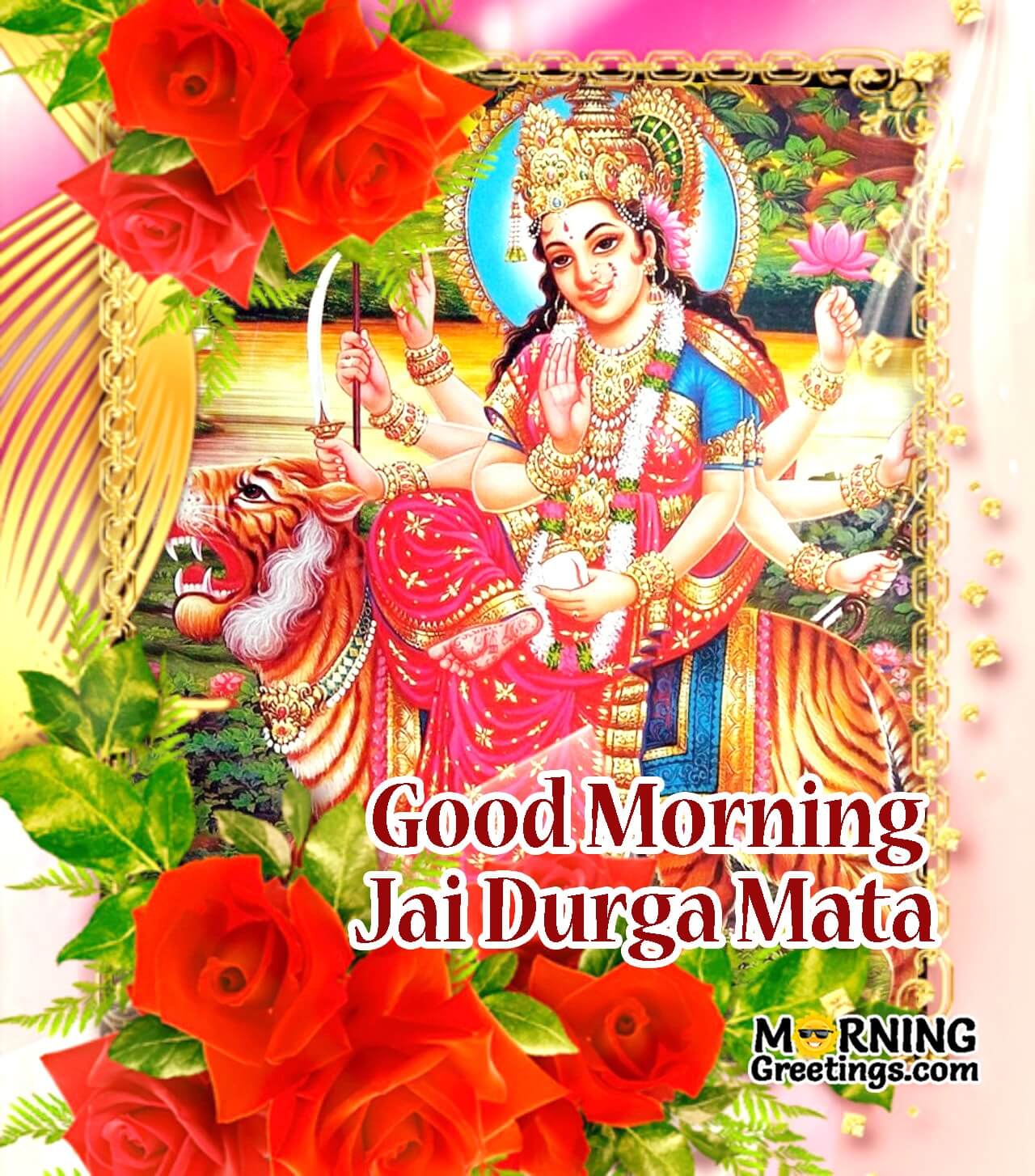 Jai Durga Mata - Good Morning Image Jai Mata - HD Wallpaper 