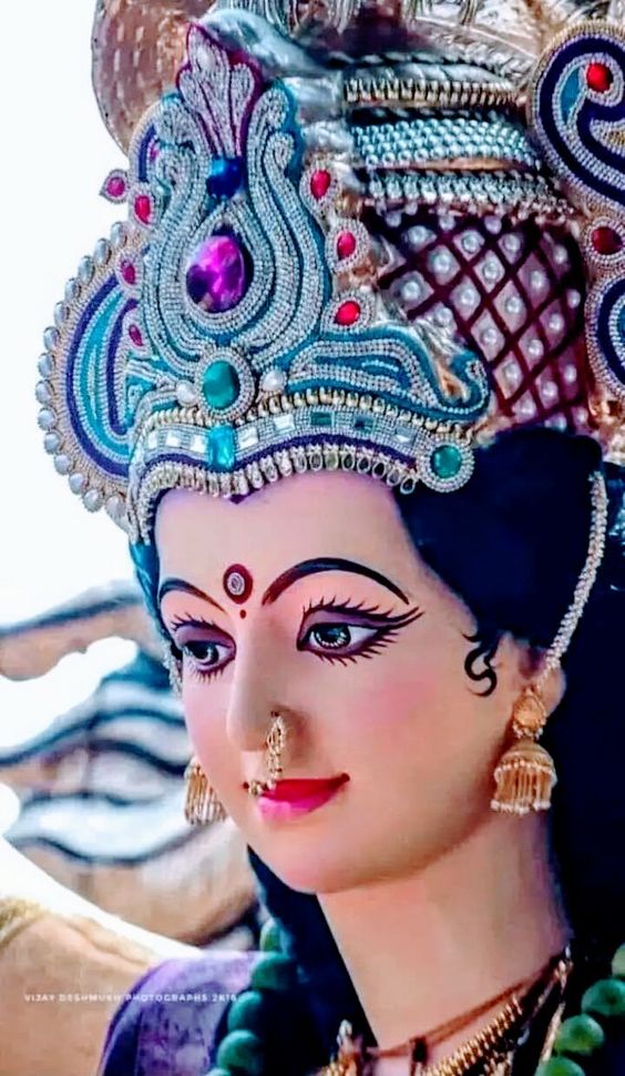 Navratri Maa Durga Face Photo - Mata Rani Dp Hd - 564x970 Wallpaper -  