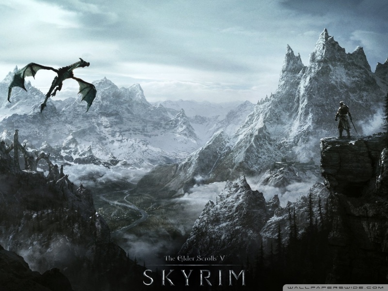 2 Monitor Wallpaper Skyrim - HD Wallpaper 